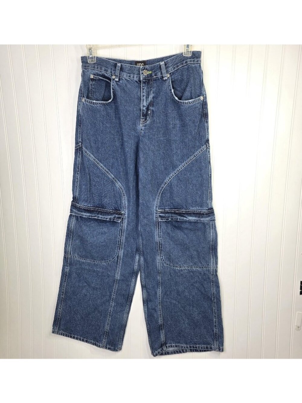 BDG Urban Outfitters Skater Baggy Cargo Jeans High Rise Women 28 Actual 32x31